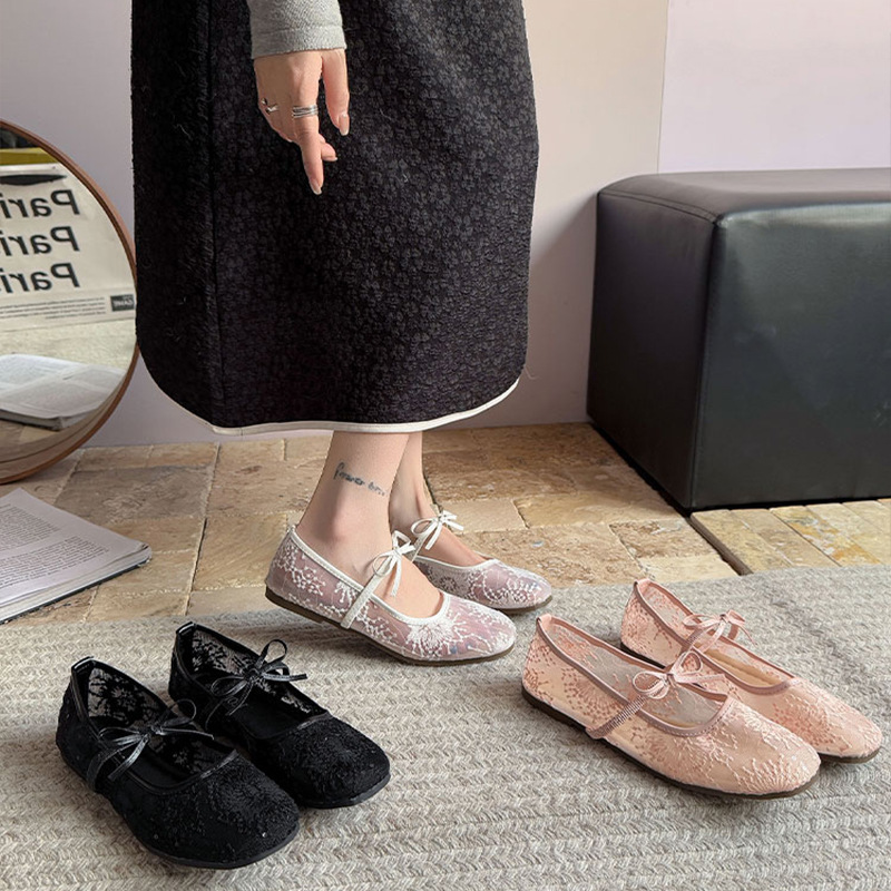 Embroidery Flat Shoes - Sepatu Balet Wanita Model Flat 2026