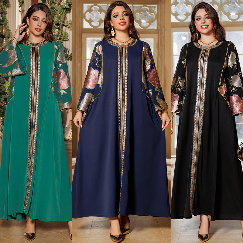 Embroidery Kaftan - Gaun pesta Muslim Lebaran untuk wanita