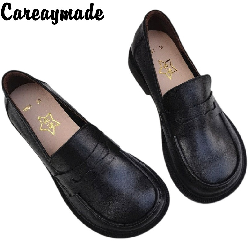 Embroidery Flat Shoes - Careaymade-Sepatu Kasual Wanita Sepatu Oxford Selip