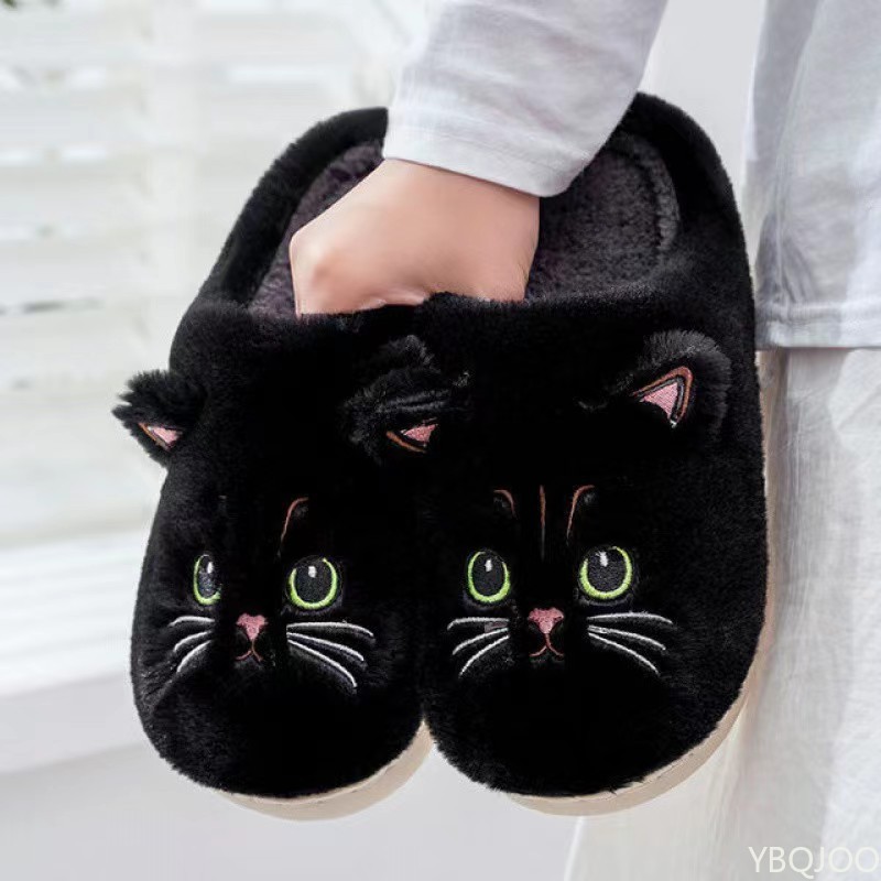 Embroidery Flat Shoes - Sandal Kapas Musim Gugur Musim Dingin