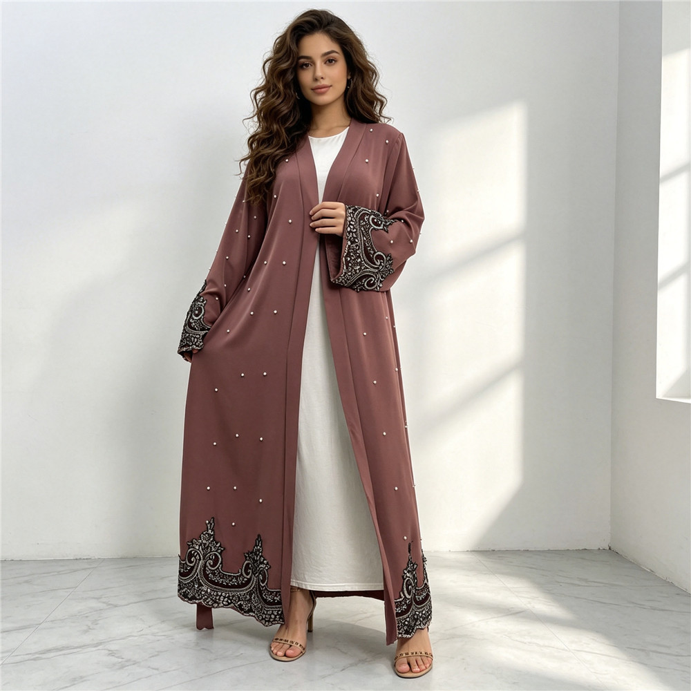 Embroidery Kaftan - Abaya Cardigan Bordir Dubai Berpayet untuk