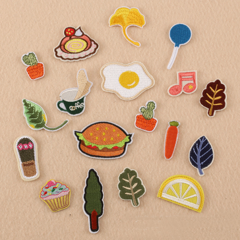Embroidery Egg - Anak-anak Kartun Wortel Daun Hamburger Telur