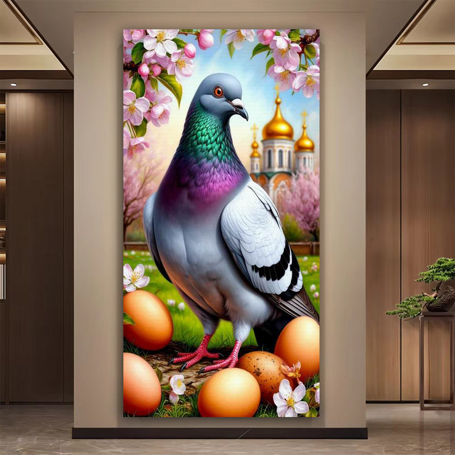 Lukisan Diamond Art Ukuran Bes - Embroidery Egg ulasan dan harga