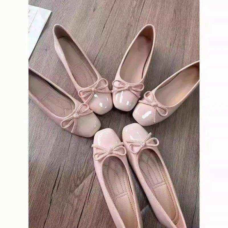 Sepatu Ballet Wanita Model Fla - Embroidery Flat Shoes ulasan dan harga