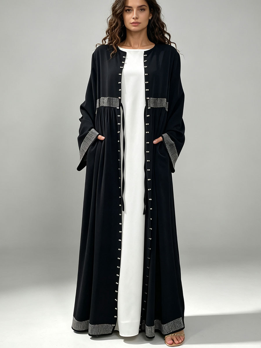 Abaya Dubai Model Terbuka untu - Embroidery Kaftan ulasan dan harga