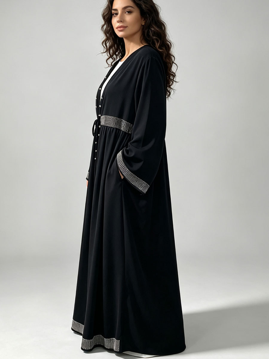 Abaya Dubai Model Terbuka untu - Embroidery Kaftan ulasan dan harga