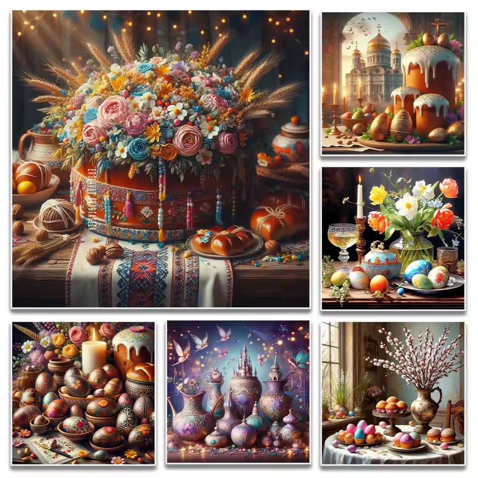 Lukisan Berlian Paskah Koleksi - Embroidery Egg ulasan dan harga
