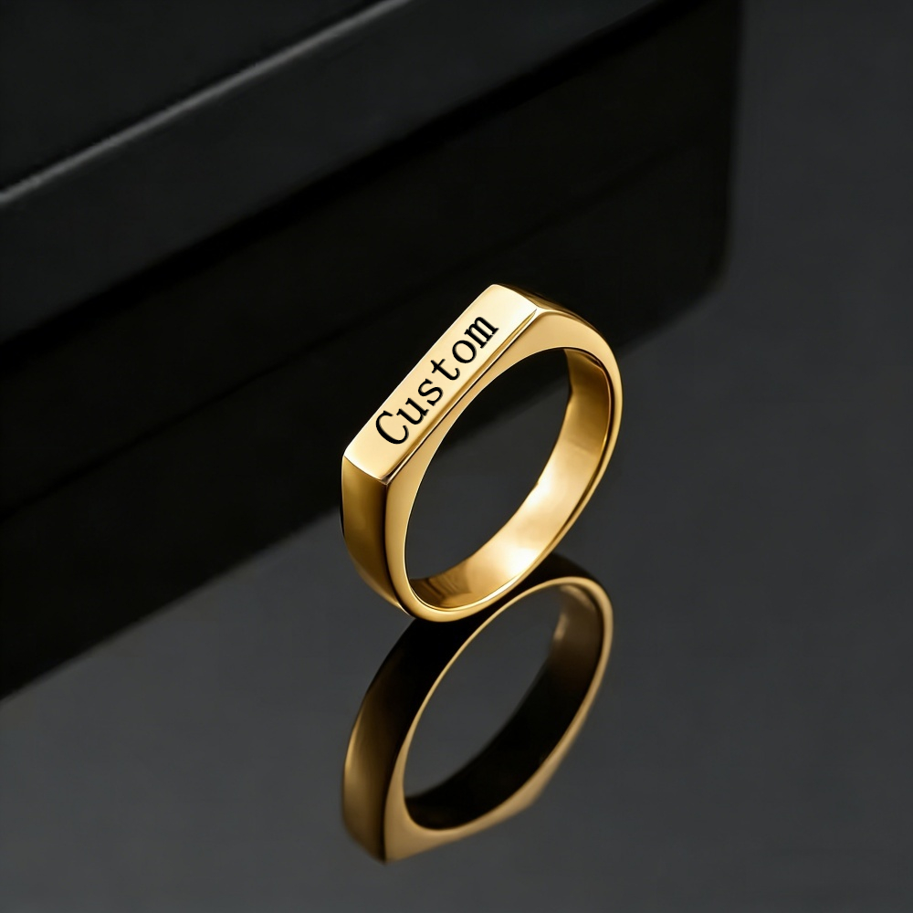 Cincin Baja Anti Karat Ukiran  - Embroidery Alphabet ulasan dan harga