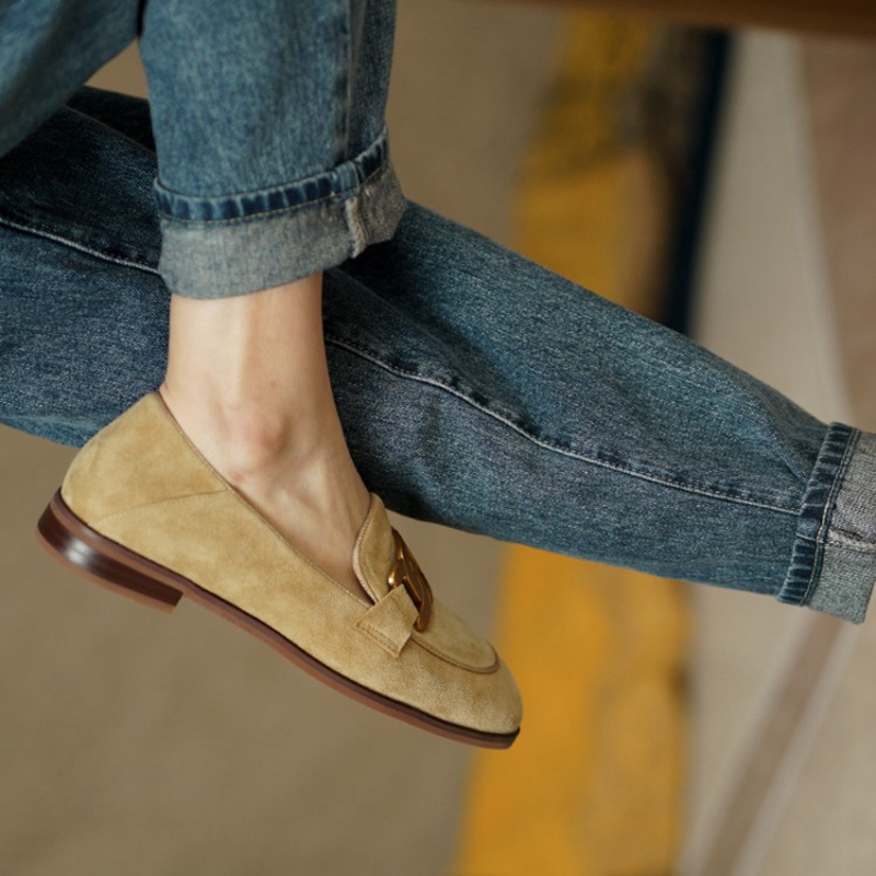 Sepatu Wanita Hak Rendah Musim - Embroidery Flat Shoes ulasan dan harga