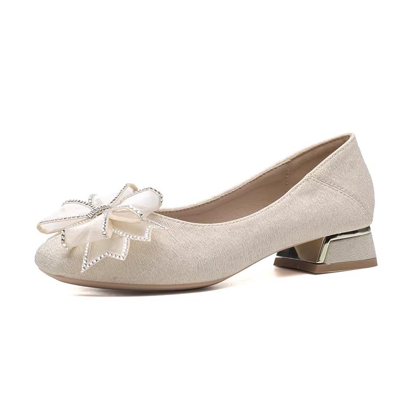 Sepatu Pernikahan Atasan Renda - Embroidery Flat Shoes ulasan dan harga