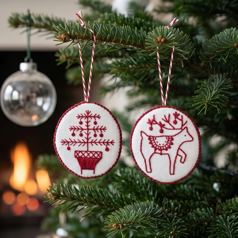 Kit Bordir Natal untuk Pemula  - Embroidery Xmas Ornaments ulasan dan harga