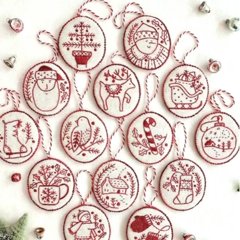 Kit Bordir Natal untuk Pemula  - Embroidery Xmas Ornaments ulasan dan harga