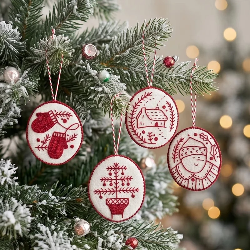 Kit Bordir Natal untuk Pemula  - Embroidery Xmas Ornaments ulasan dan harga