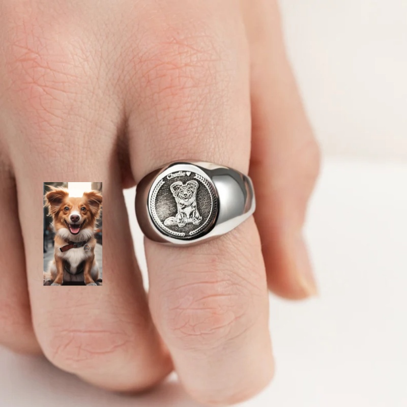 Cincin Stempel Foto Ukiran Kus - Embroidery Alphabet ulasan dan harga