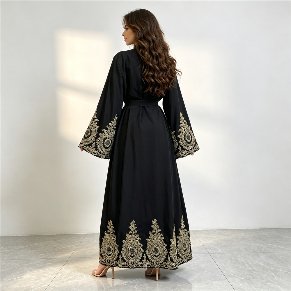 Abaya Baru Dubai Kimono Mewah  - Embroidery Kaftan ulasan dan harga