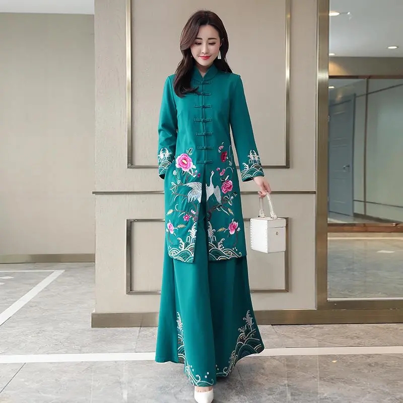 Set Cheongsam Gaya Etnik Panja - Embroidery Youtube ulasan dan harga
