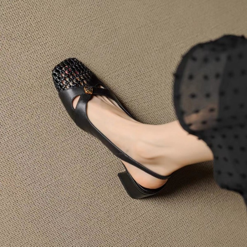 Sandal wanita bergaya Prancis  - Embroidery Flat Shoes ulasan dan harga