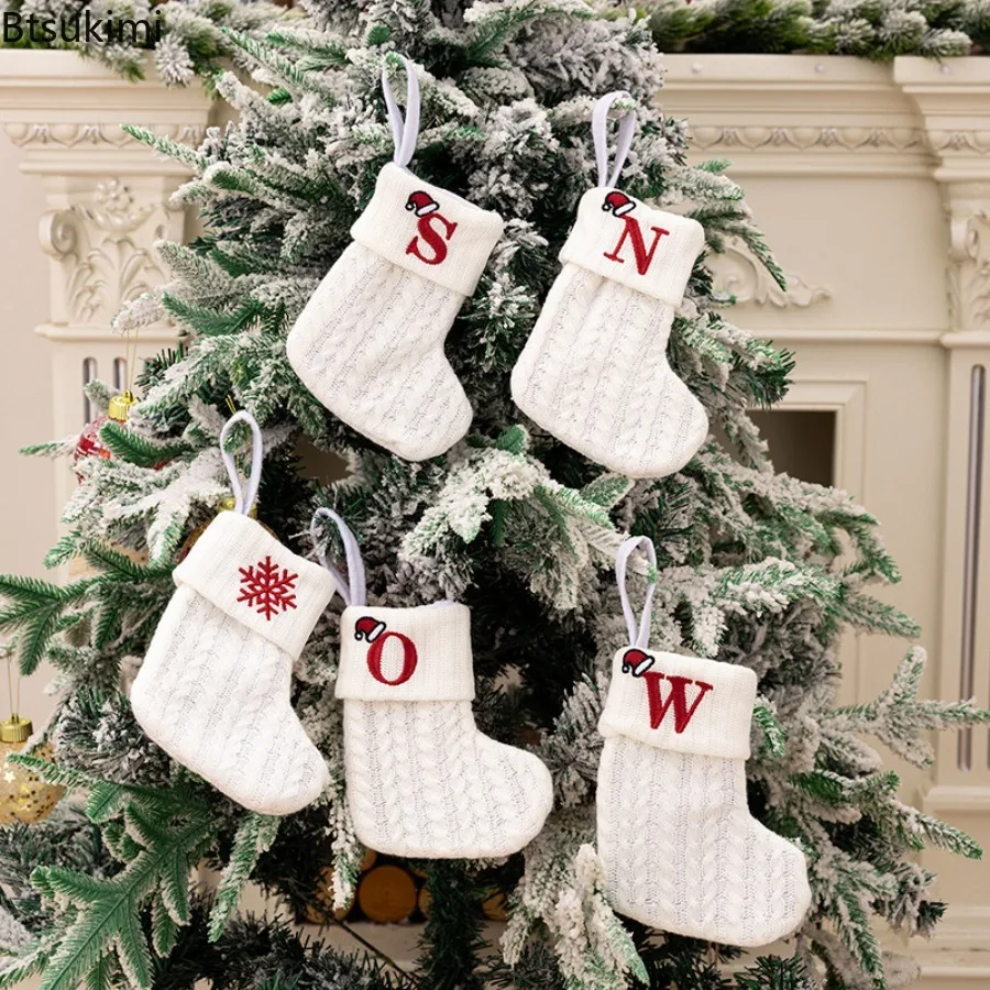 Kaus Kaki Rajut dengan Bordir  - Embroidery Xmas Ornaments ulasan dan harga