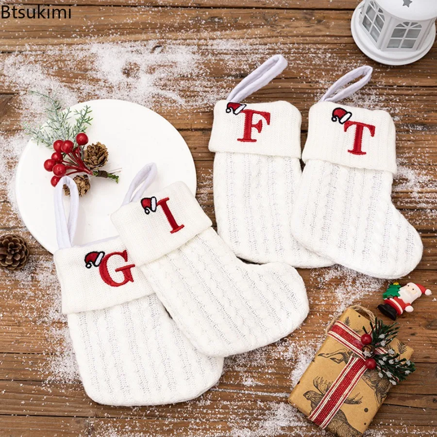 Kaus Kaki Rajut dengan Bordir  - Embroidery Xmas Ornaments ulasan dan harga