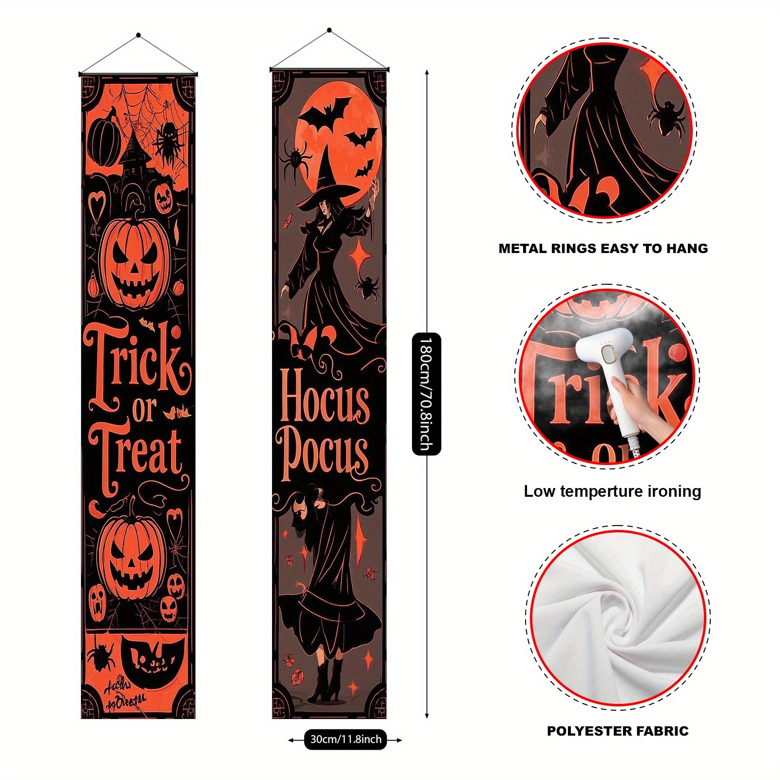 Spanduk Pintu Halloween Hocus  - Embroidery Writing ulasan dan harga