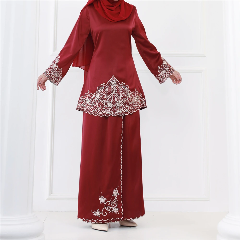 Abaya Bordir Lebaran Wanita Mu - Embroidery Kaftan ulasan dan harga