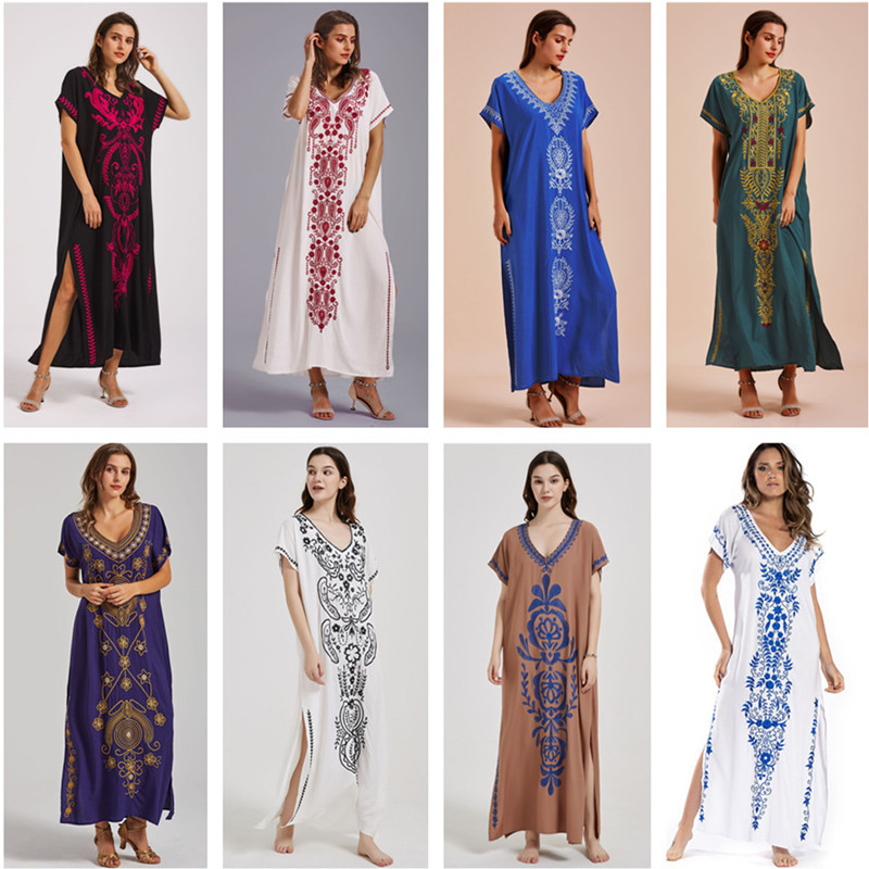 Baju renang lengan pendek, baj - Embroidery Kaftan ulasan dan harga