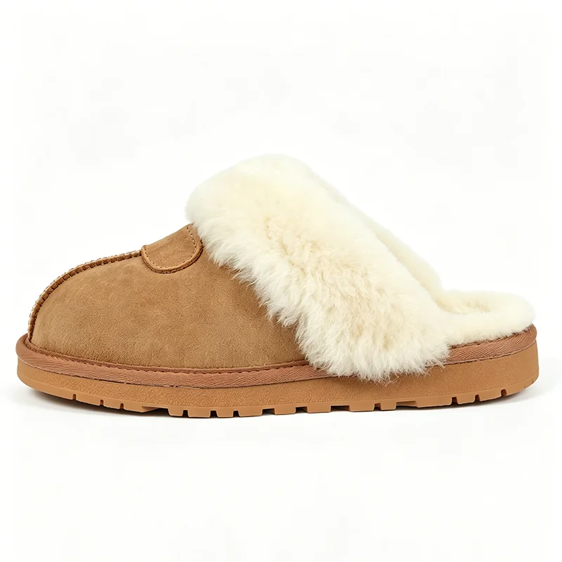 Sandal Bulu Alami untuk Wanita - Embroidery Flat Shoes ulasan dan harga