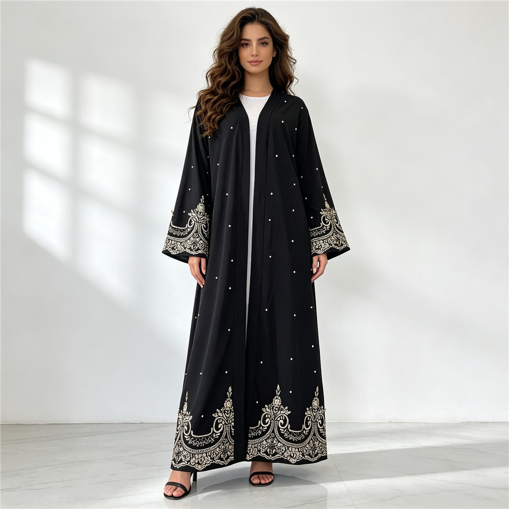 Abaya Cardigan Bordir Dubai Be - Embroidery Kaftan ulasan dan harga