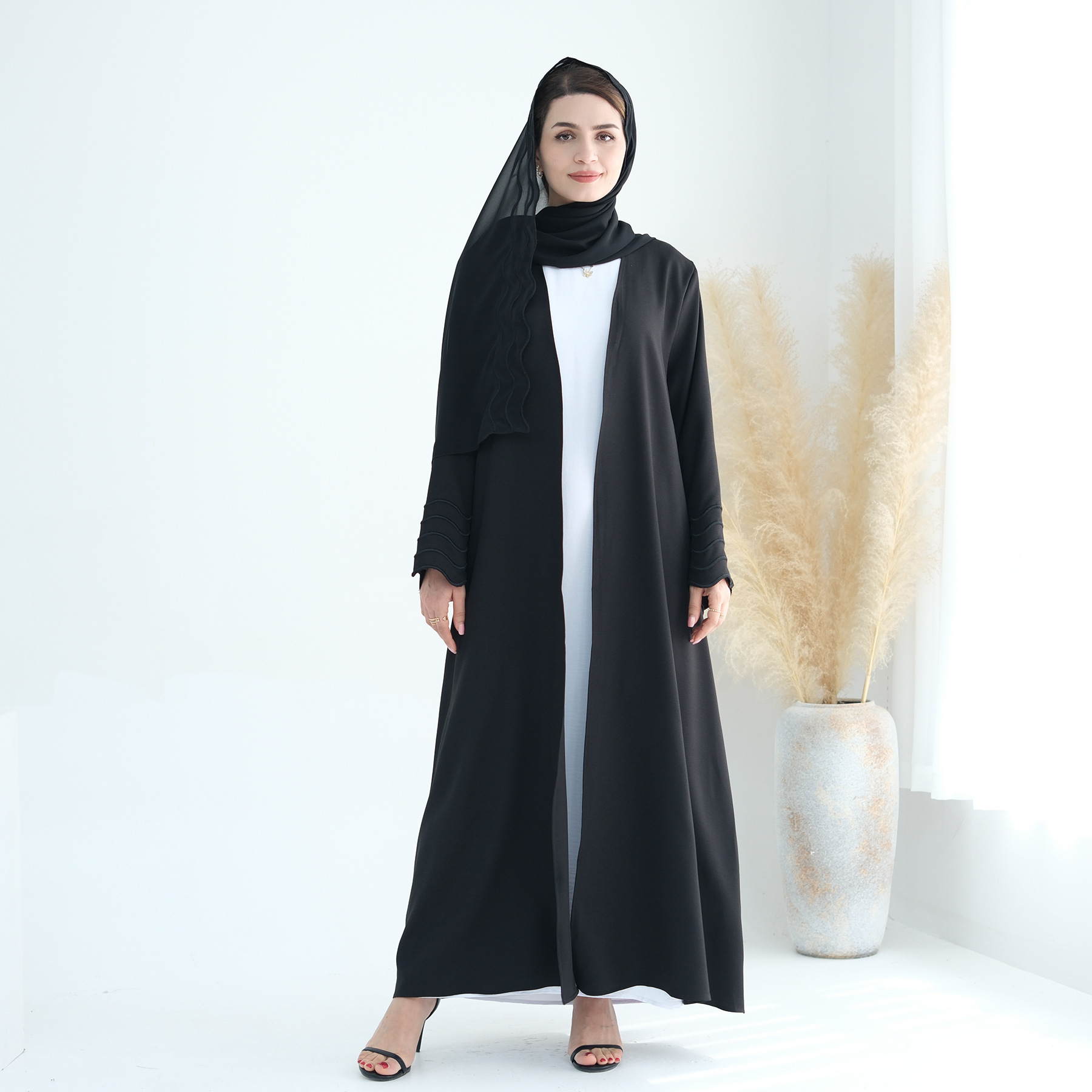 Bordir Eid Wanita Muslim Gaun  - Embroidery Kaftan ulasan dan harga