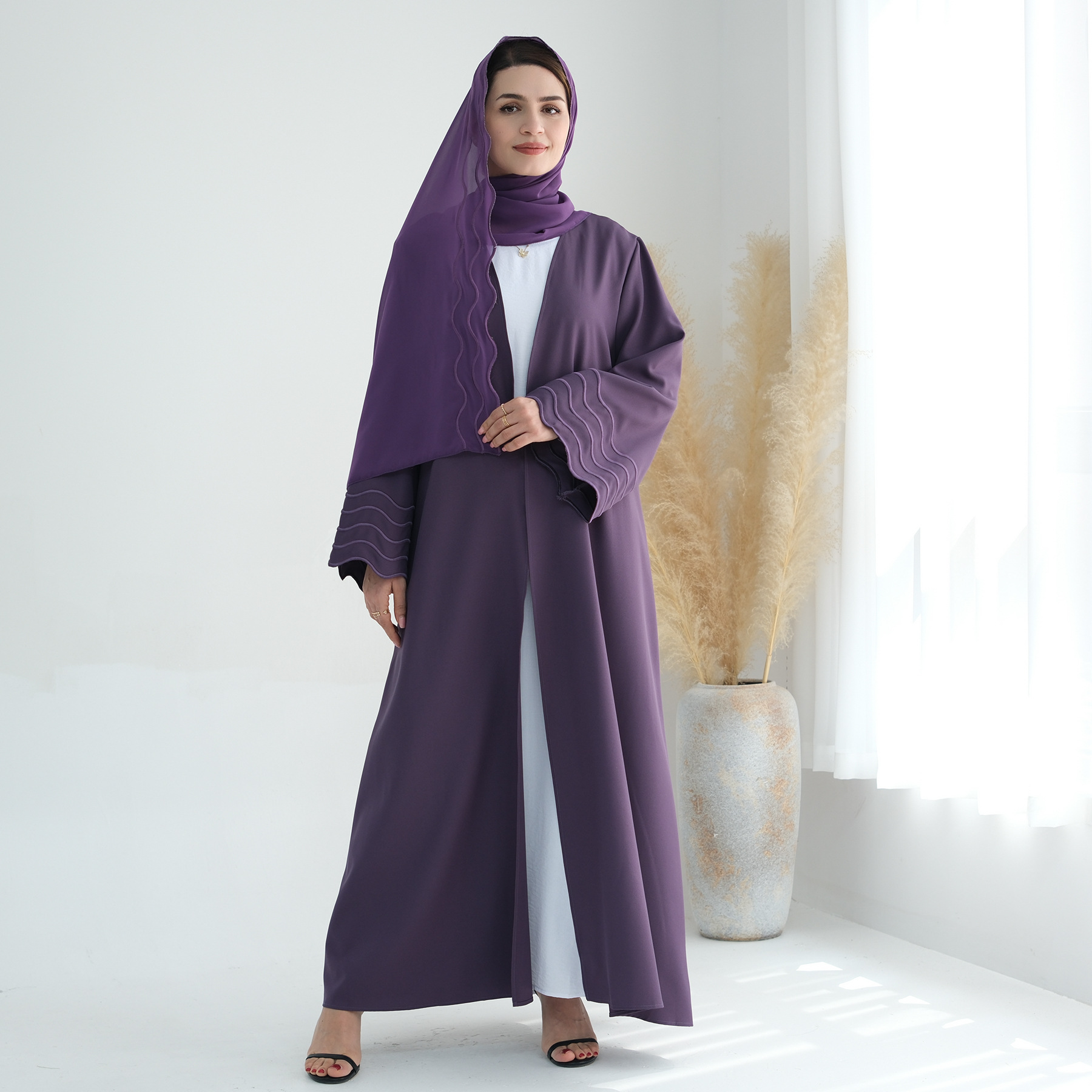 Bordir Eid Wanita Muslim Gaun  - Embroidery Kaftan ulasan dan harga