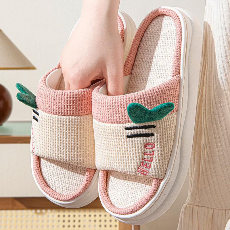 Sandal Linen Gaya Baru untuk W - Embroidery Flat Shoes ulasan dan harga