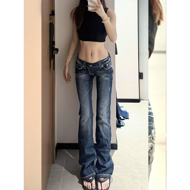 Celana Denim Berlian Panas Bor - Embroidery Jeans Sakura ulasan dan harga