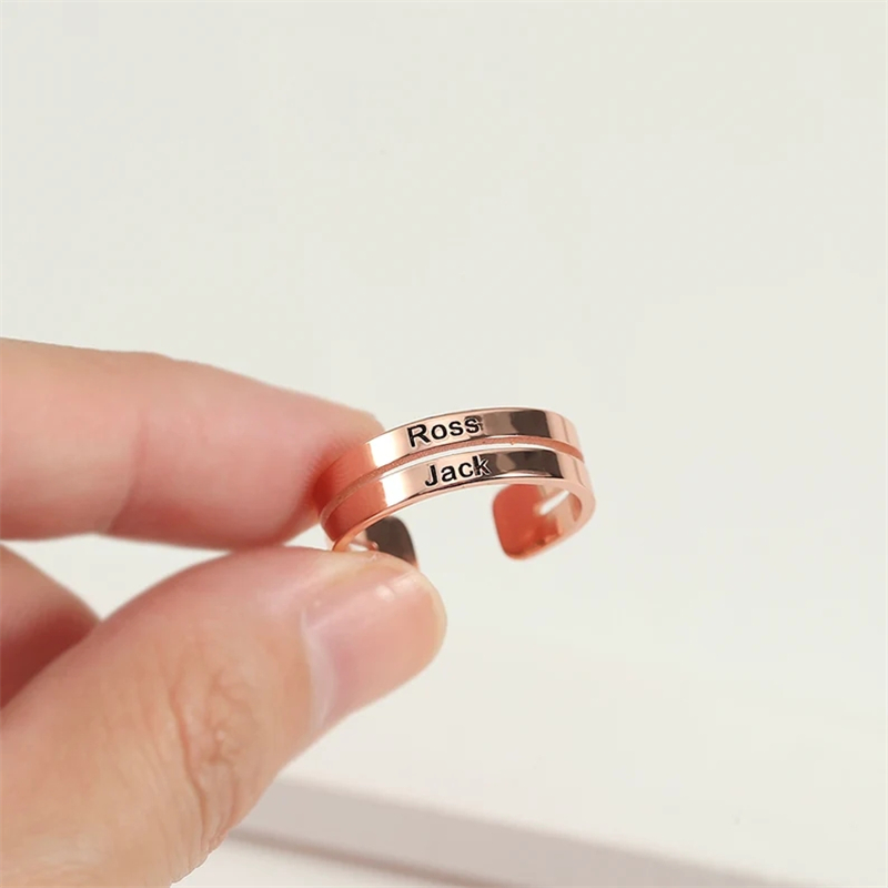 Perhiasan Cincin Stainless Ste - Embroidery Alphabet ulasan dan harga