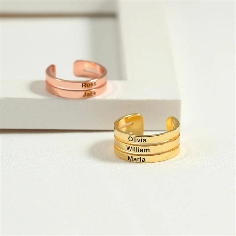 Perhiasan Cincin Stainless Ste - Embroidery Alphabet ulasan dan harga
