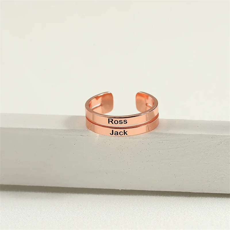 Perhiasan Cincin Stainless Ste - Embroidery Alphabet ulasan dan harga